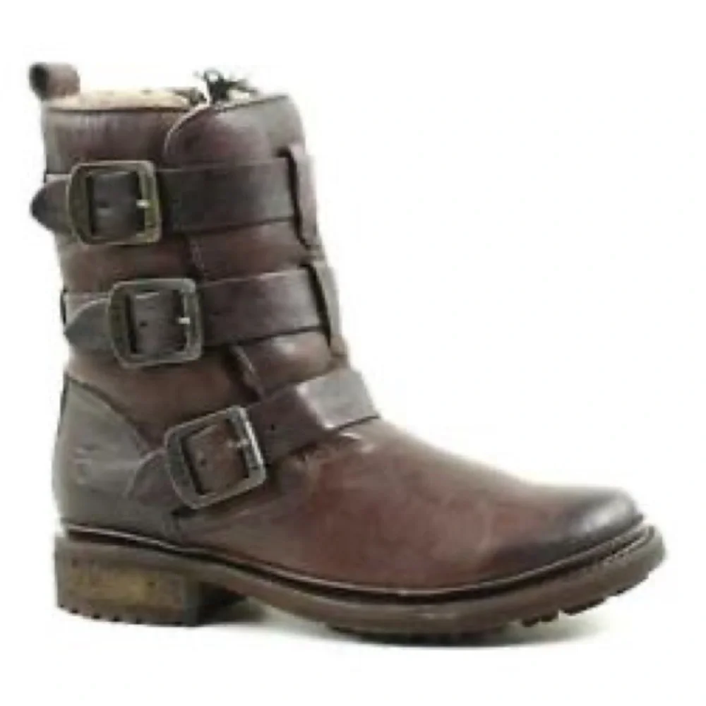 FRYE Womens Valerie Shearling Strappy Ankle Boot - Picture 2 of 7